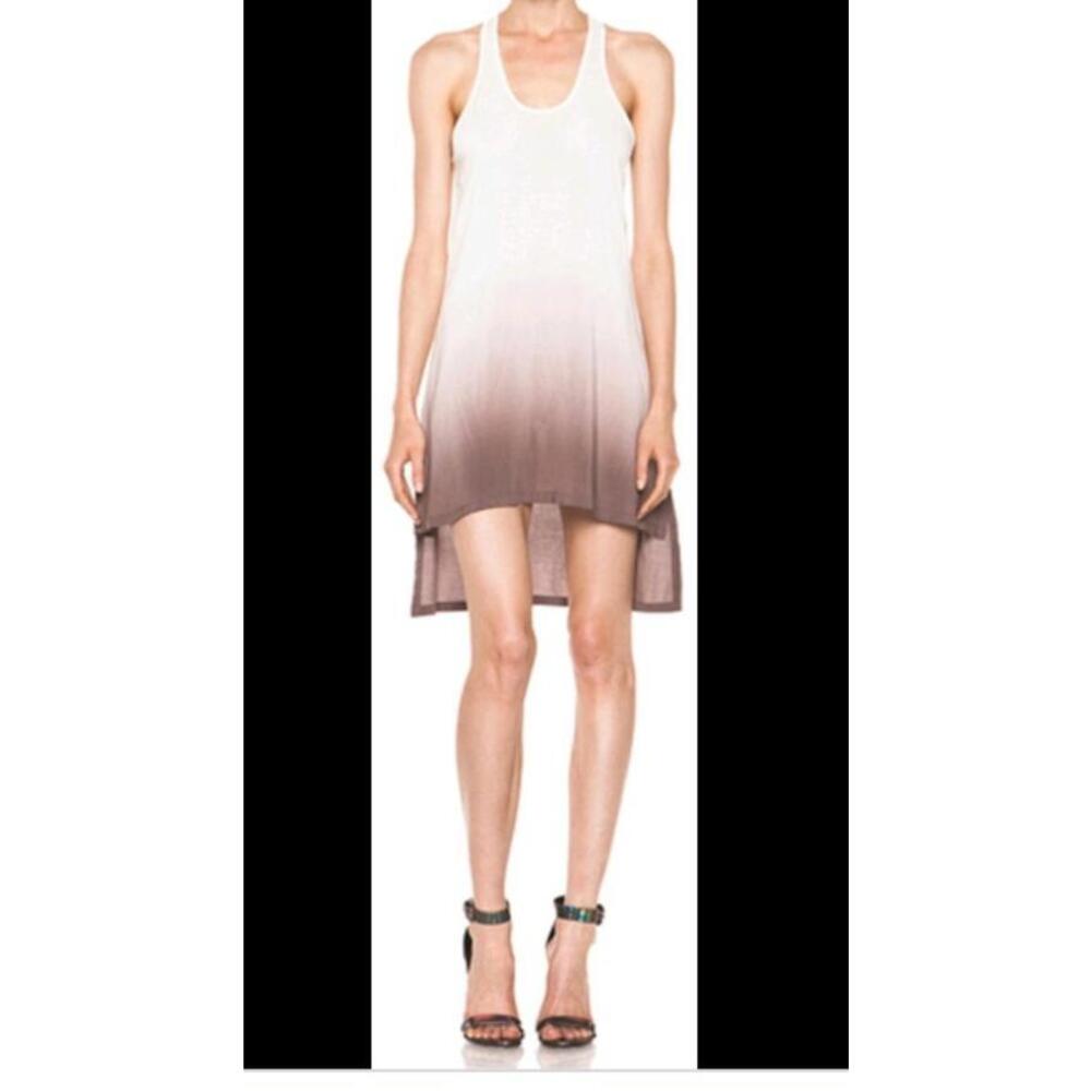 Silent Damir Doma Beige viscose Ombre Women's Tank Dress Sleeveless Size Small